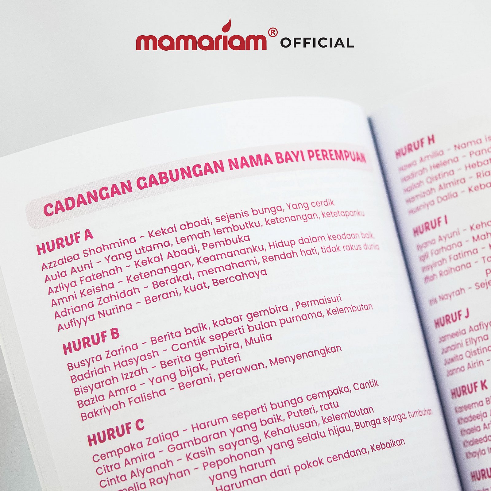 Buku Nama-Nama Bayi Dalam Islam & Cadangan Nama
