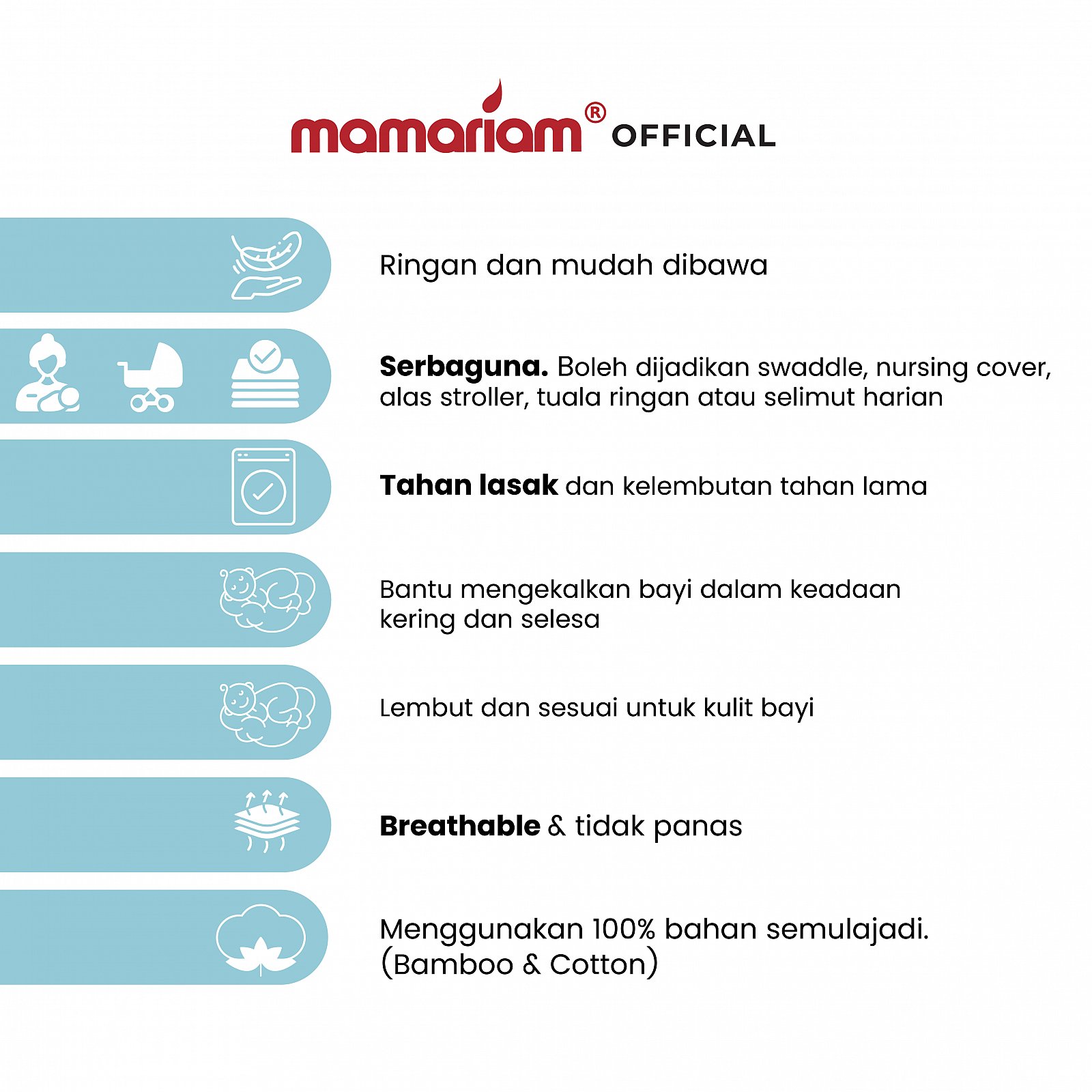 Bamboo Muslin Swaddle