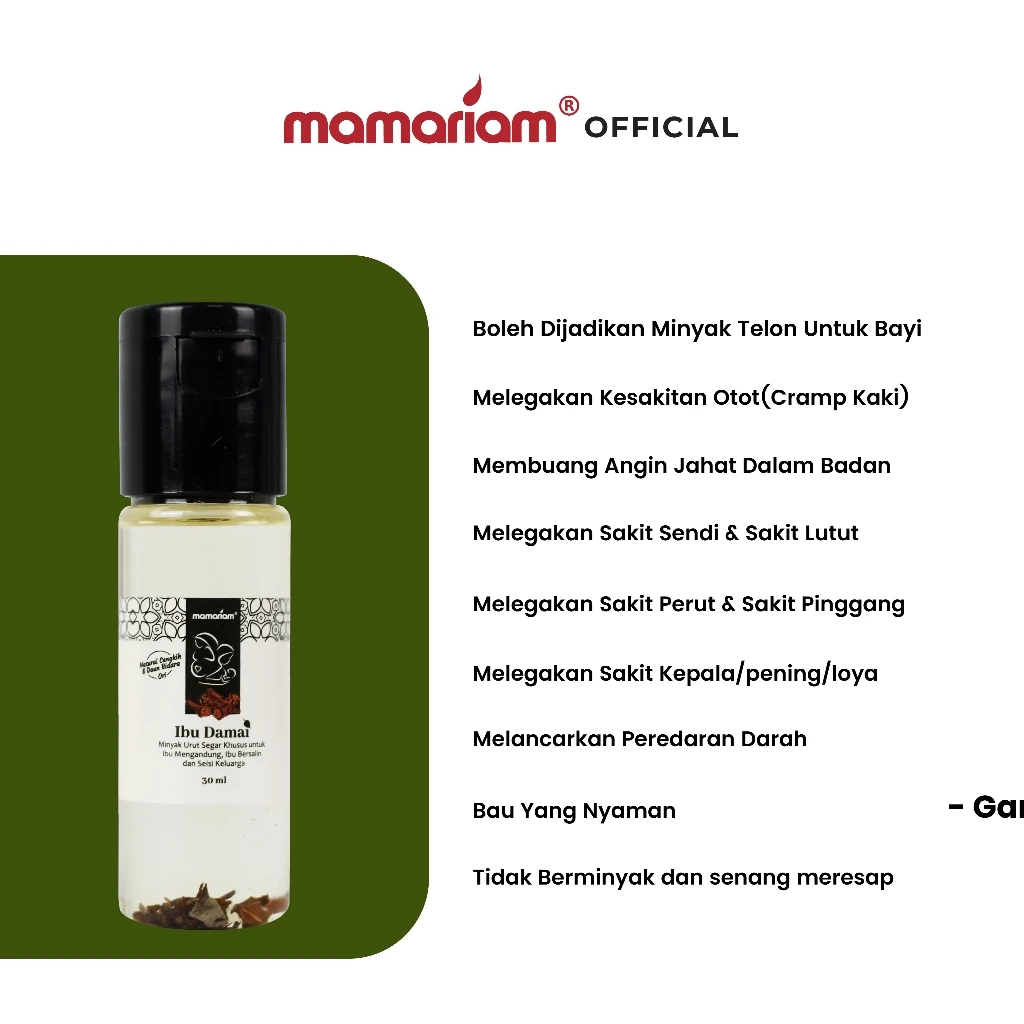 Mamariam Minyak Urut Ibu Damai